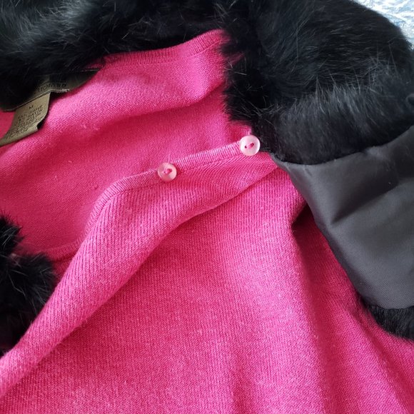 John Paul Richard Uniform Vintage Removable Rabbit Fur Collar Pullover - Picture 3 of 7